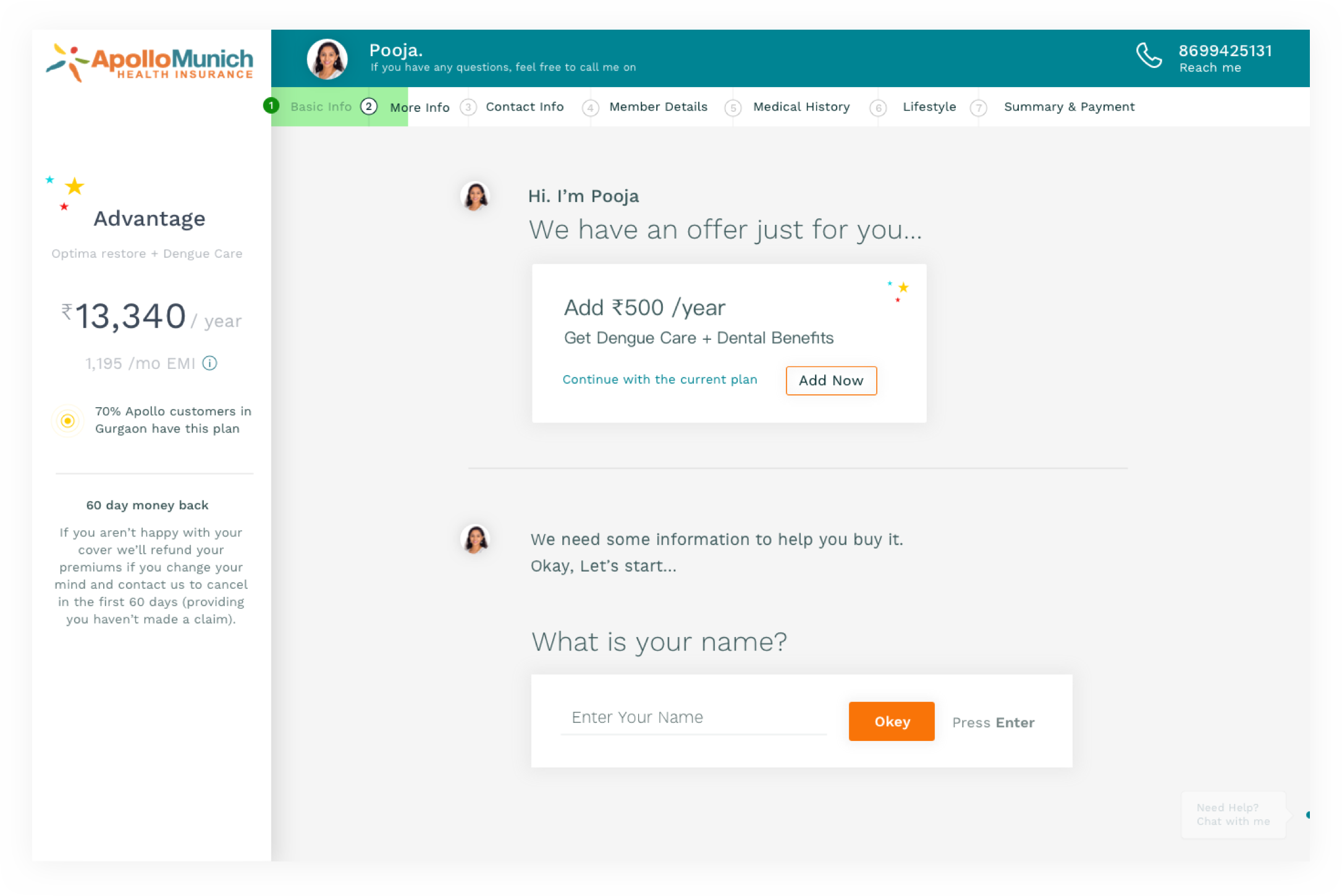 Rewamping Apollo Munich Insurance Website.