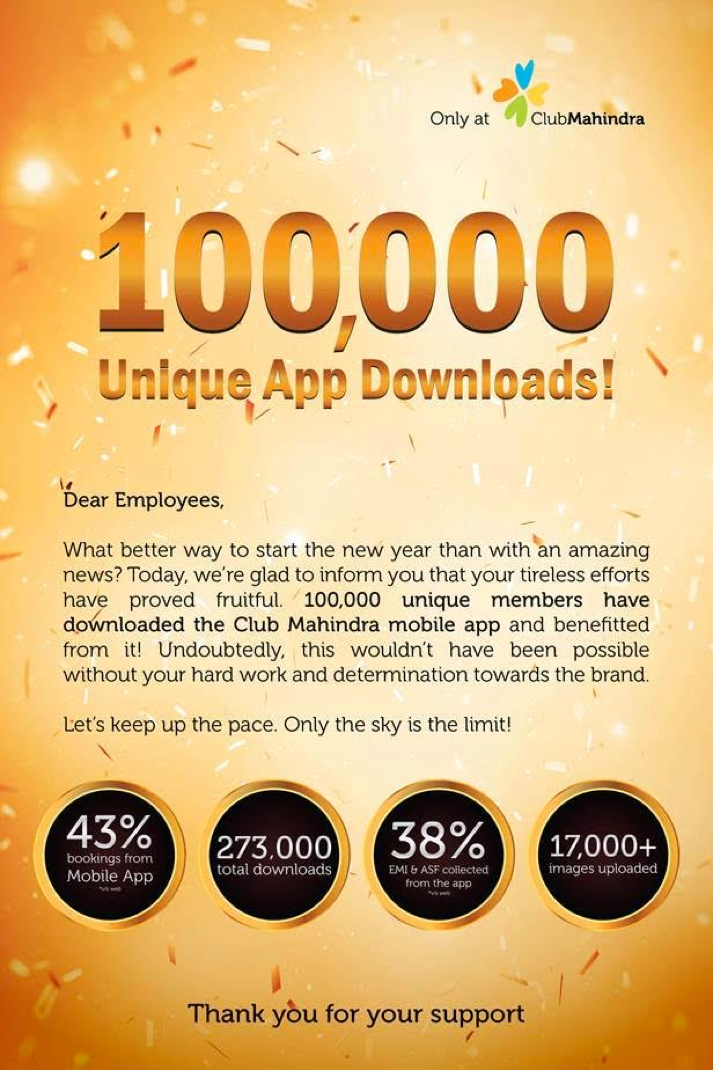 Conceived and designed a member mobile app for India's largest timeshare resorts company.